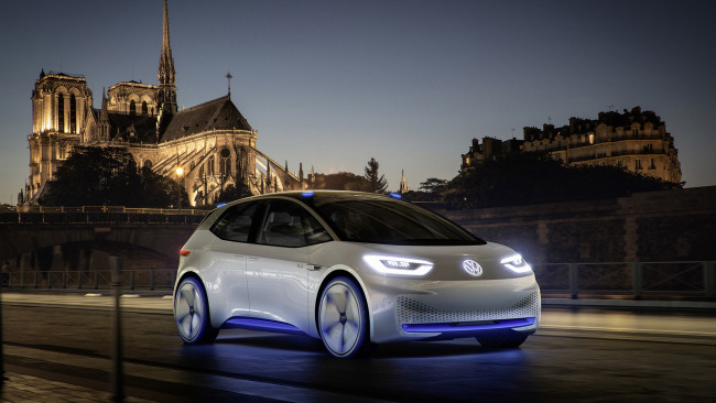 Обои картинки фото volkswagen i d concept 2016, автомобили, 3д, volkswagen, i, d, concept, 2016