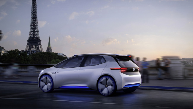 Обои картинки фото volkswagen i d concept 2016, автомобили, 3д, volkswagen, i, d, concept, 2016