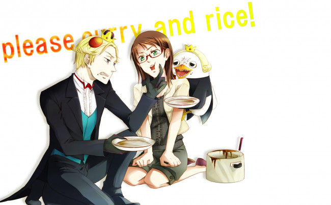 Обои картинки фото аниме, yondemasuyo,  azazel-san, двое