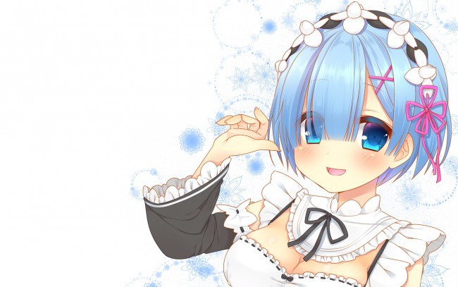 Обои картинки фото аниме, re,  zero kara hajimeru isekai seikatsu, фон, взгляд, девушка