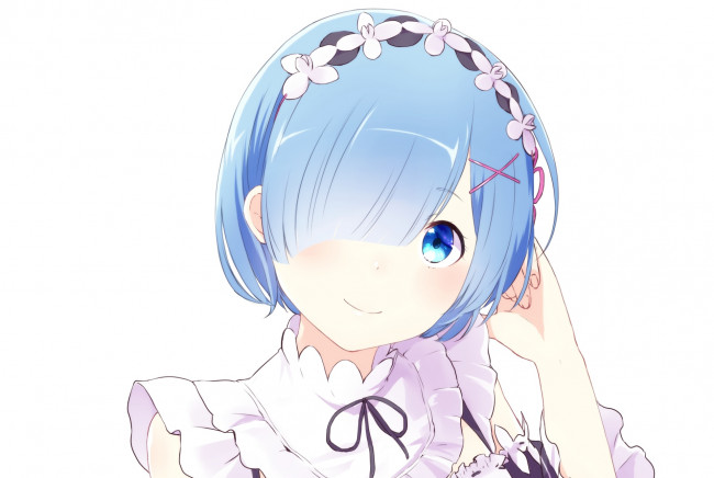 Обои картинки фото аниме, re,  zero kara hajimeru isekai seikatsu, взгляд, фон, девушка