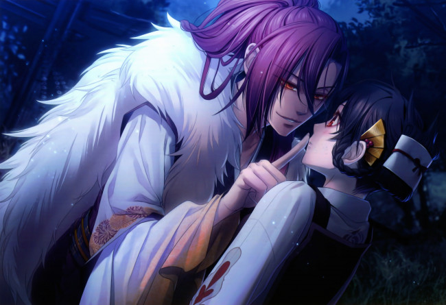 Обои картинки фото аниме, toki no kizuna, парень, девушка, двое