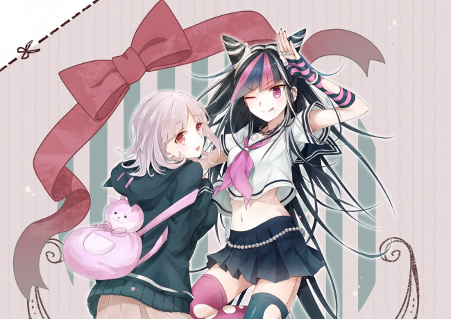 Обои картинки фото аниме, danganronpa, девочки