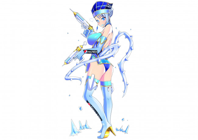 Обои картинки фото аниме, tiger and bunny, голубая, роза