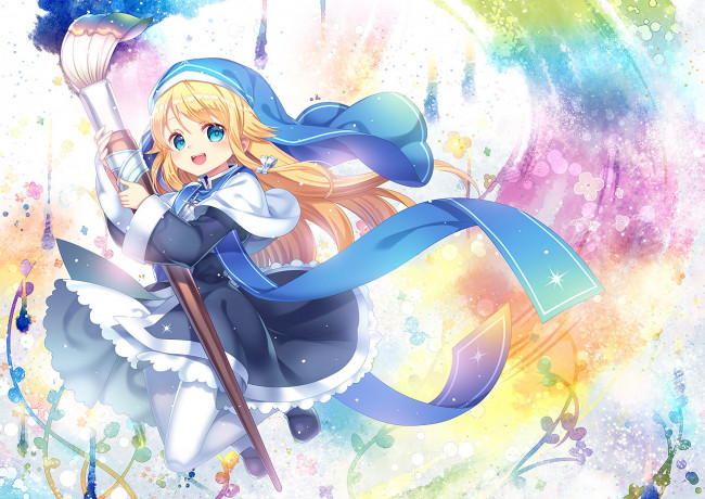 Обои картинки фото аниме, unknown,  другое, взгляд, девушка, фон