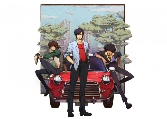 Обои картинки фото аниме, оружие,  техника,  технологии, парни