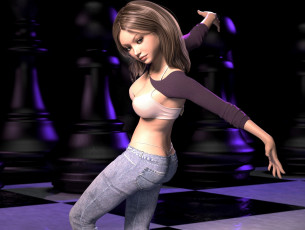 Картинка 3д+графика люди+ people фон взгляд девушка