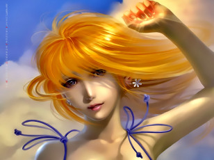 обоя календари, фэнтези, лицо, взгляд, девушка, свет, calendar, 2020