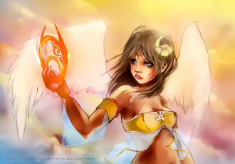 обоя календари, фэнтези, девушка, рога, крылья, calendar, 2020