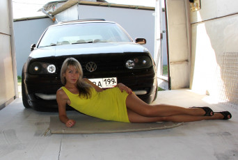 Картинка автомобили -авто+с+девушками volkswagen golf
