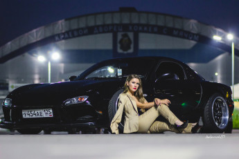 обоя автомобили, -авто с девушками, mazda, rx-7