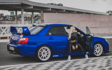 Картинка автомобили -авто+с+девушками subaru