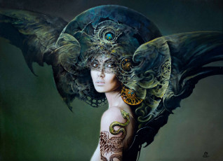 Картинка фэнтези девушки девушка змея