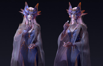 Картинка фэнтези существа женщина бабочка ракурсы