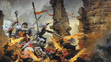 Картинка видео+игры pathfinder +wrath+of+the+righteous крепость бой