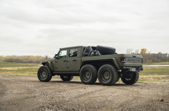 Картинка 2022+jeep+gladiator+6x6 автомобили jeep gladiator 6x6 black rhino legion вид cзади