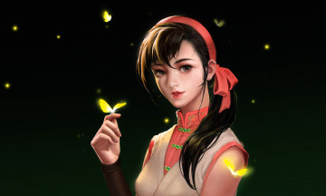 Картинка аниме unknown +другое+ девушка лицо бабочки