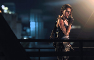 Картинка resident+evil+3+remake видео+игры resident+evil+3 девушка оружие рация