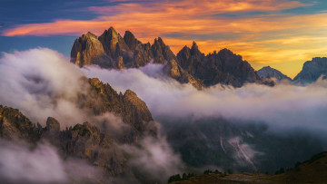 Картинка monte+cristallo dolomites italy природа горы monte cristallo