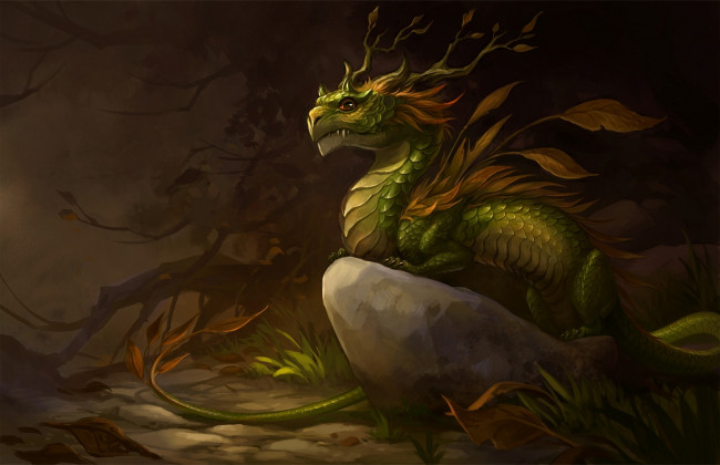 Обои картинки фото фэнтези, драконы, камень