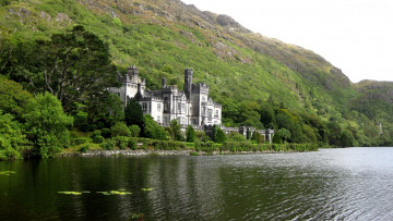 Картинка замок kylemore abbey ирландия города дворцы замки крепости озеро