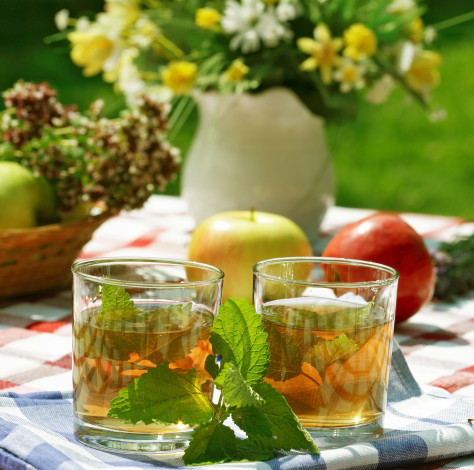 Обои картинки фото еда, напитки, Чай, мята