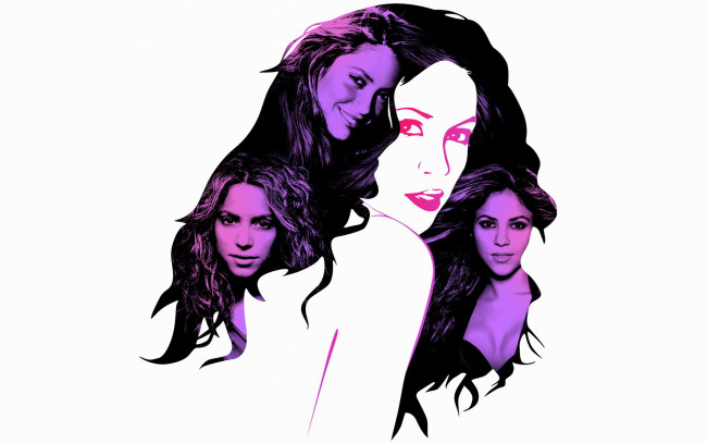 Обои картинки фото шакира, музыка, shakira, фотографии, рисунок, портрет