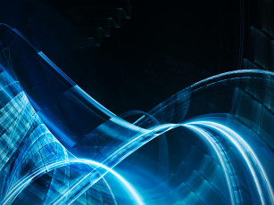 Картинка 3д+графика abstract+ абстракции абстракция линии голубые плавность дуги