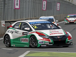 Картинка спорт автоспорт civic wtcc 2014 honda