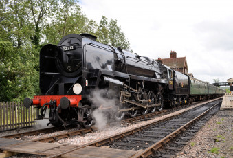 Картинка техника паровозы паровоз состав рельсы дорога железная