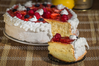 Картинка еда торты ягоды крем