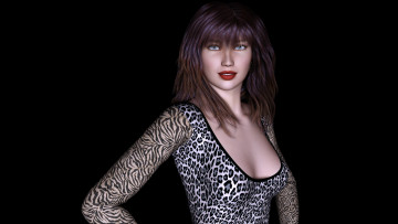 Картинка 3д+графика people+ люди фон взгляд девушка