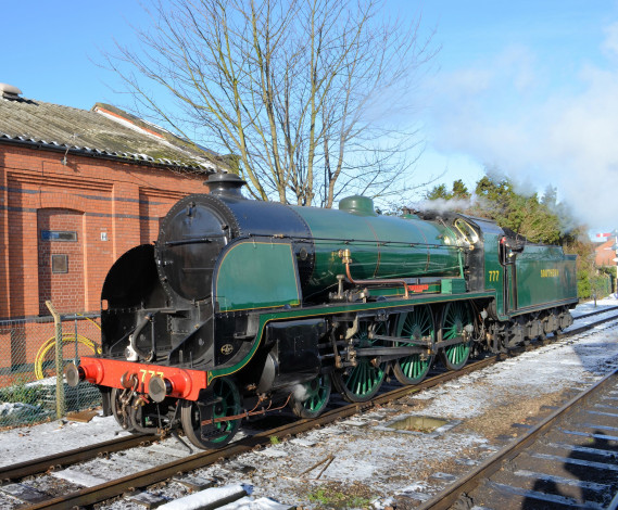 Обои картинки фото техника, паровозы, дорога, железная, паровоз, рельсы