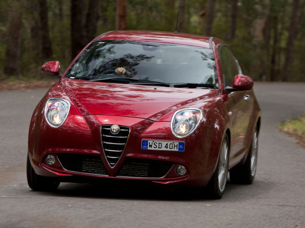 Обои картинки фото автомобили, alfa romeo, красный, alfa, romeo, 2014, 955, au-spec, mito