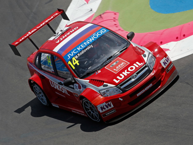 Обои картинки фото спорт, автоспорт, красная, tc1, wtcc, 2190, 2014, granta, lada