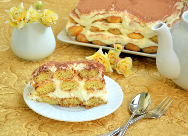 Обои картинки фото еда, торты, тирамису