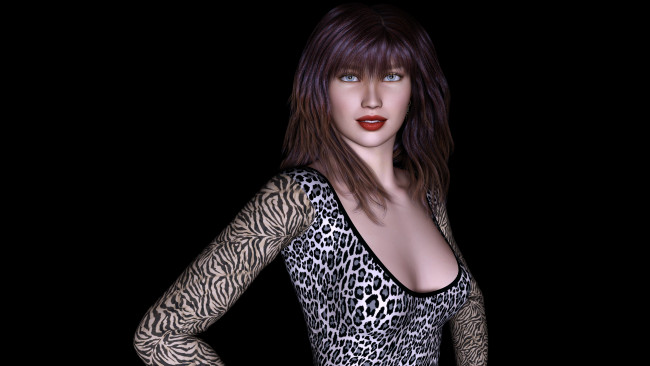 Обои картинки фото 3д графика, people , люди, фон, взгляд, девушка