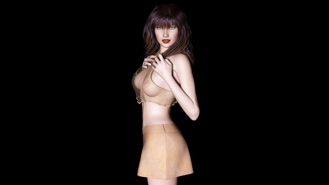 Обои картинки фото 3д графика, people , люди, фон, взгляд, девушка