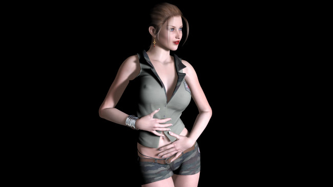 Обои картинки фото 3д графика, people , люди, взгляд, девушка