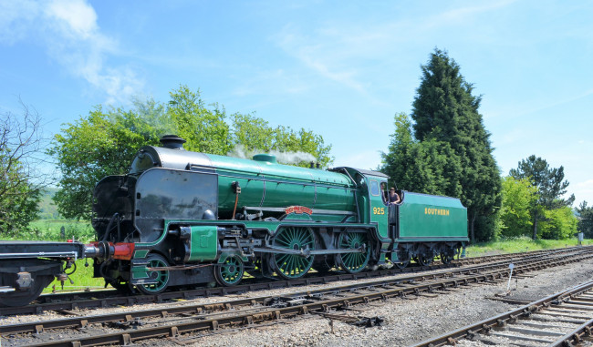 Обои картинки фото техника, паровозы, паровоз, рельсы, дорога, железная