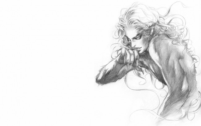 Обои картинки фото рисованные, минимализм, демон