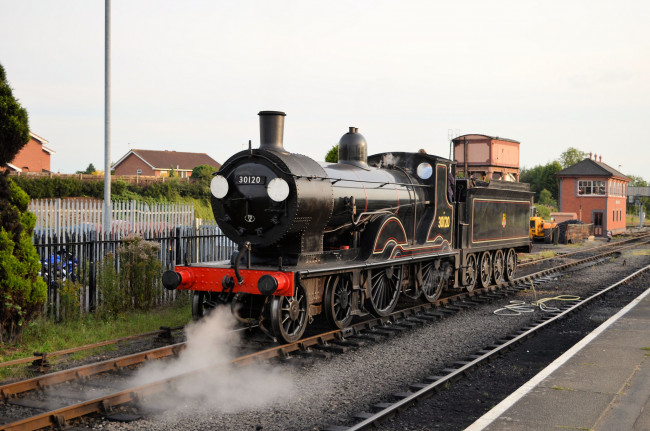 Обои картинки фото техника, паровозы, паровоз, железная, дорога, рельсы