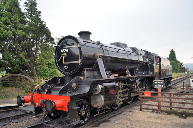 Обои картинки фото техника, паровозы, железная, паровоз, рельсы, дорога