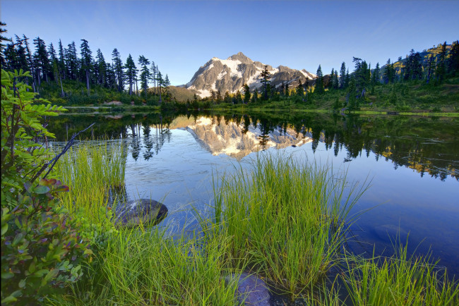 Обои картинки фото природа, реки, озера, горы, лес, озеро