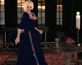 Картинка 3д+графика люди+ people интерьер блондинка фон взгляд девушка