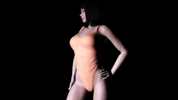 Картинка 3д+графика люди+ people девушка взгляд фон