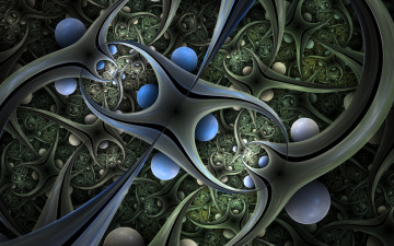 Картинка 3д+графика фракталы+ fractal цвета фон узор