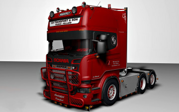 Картинка автомобили 3д тягач седельный грузовик тяжелый