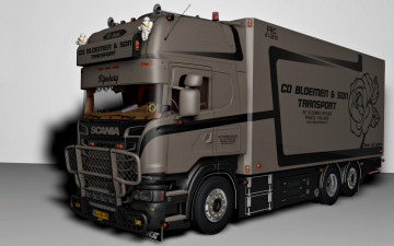 Картинка автомобили 3д тягач седельный грузовик тяжелый