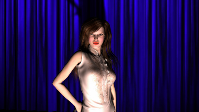 Обои картинки фото 3д графика, люди , people, фон, взгляд, девушка